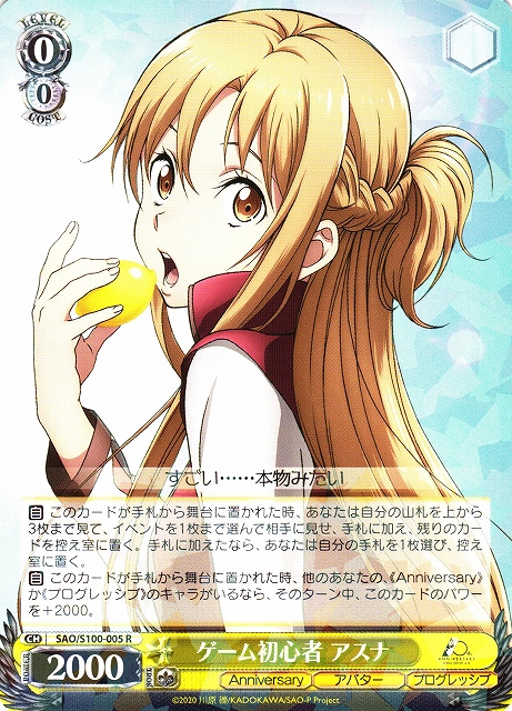 【状態B】ゲーム初心者 アスナ(SAO/S100-005)
