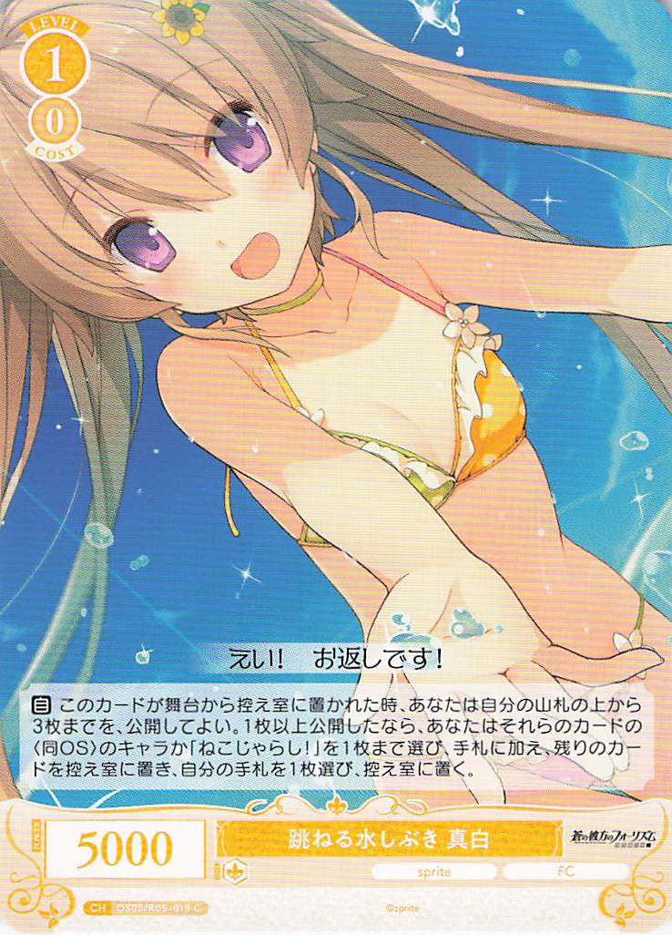 跳ねる水しぶき 真白(C)(OS05/R05-019)