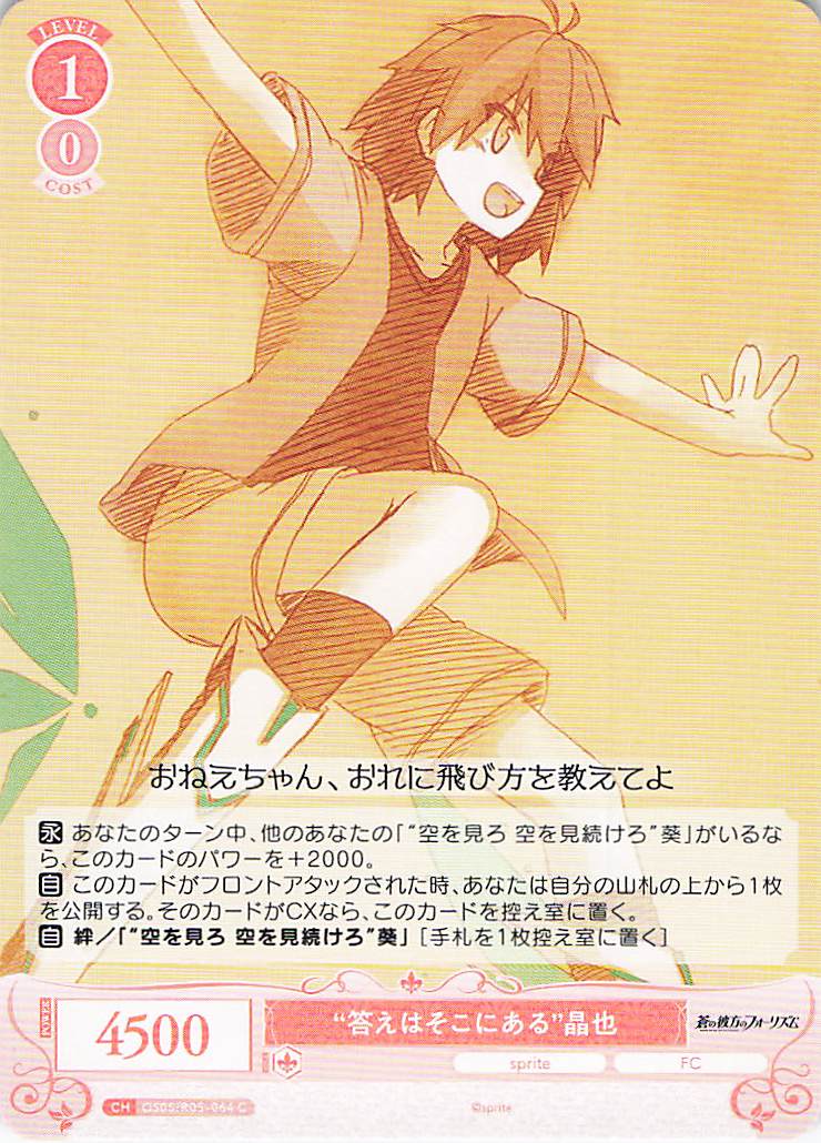 “答えはそこにある”晶也(C)(OS05/R05-064)