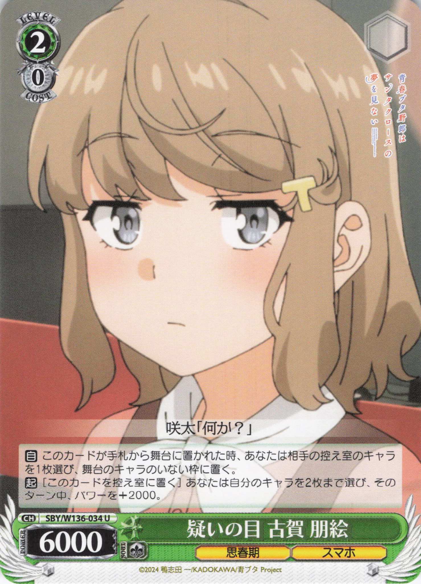 疑いの目 古賀 朋絵(U)(SBY/W136-034)