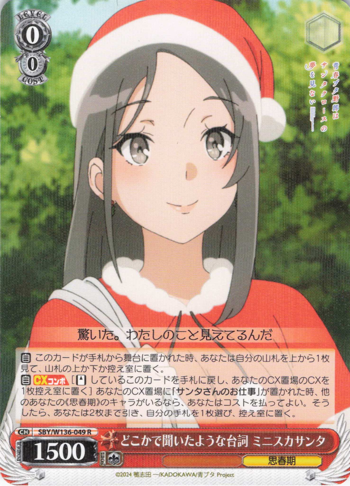 どこかで聞いたような台詞 ミニスカサンタ(R)(SBY/W136-049)