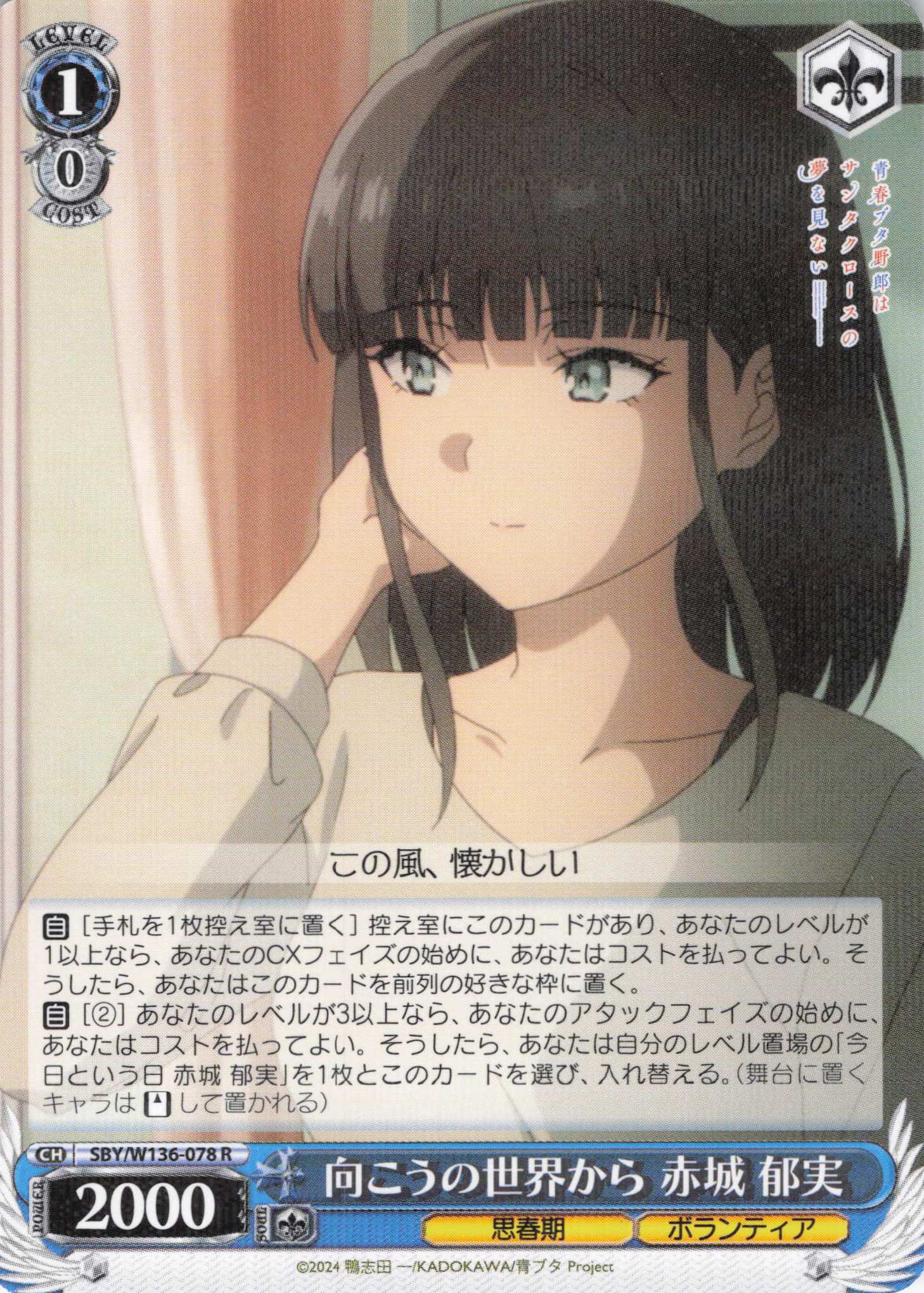 向こうの世界から 赤城 郁実(R)(SBY/W136-078)