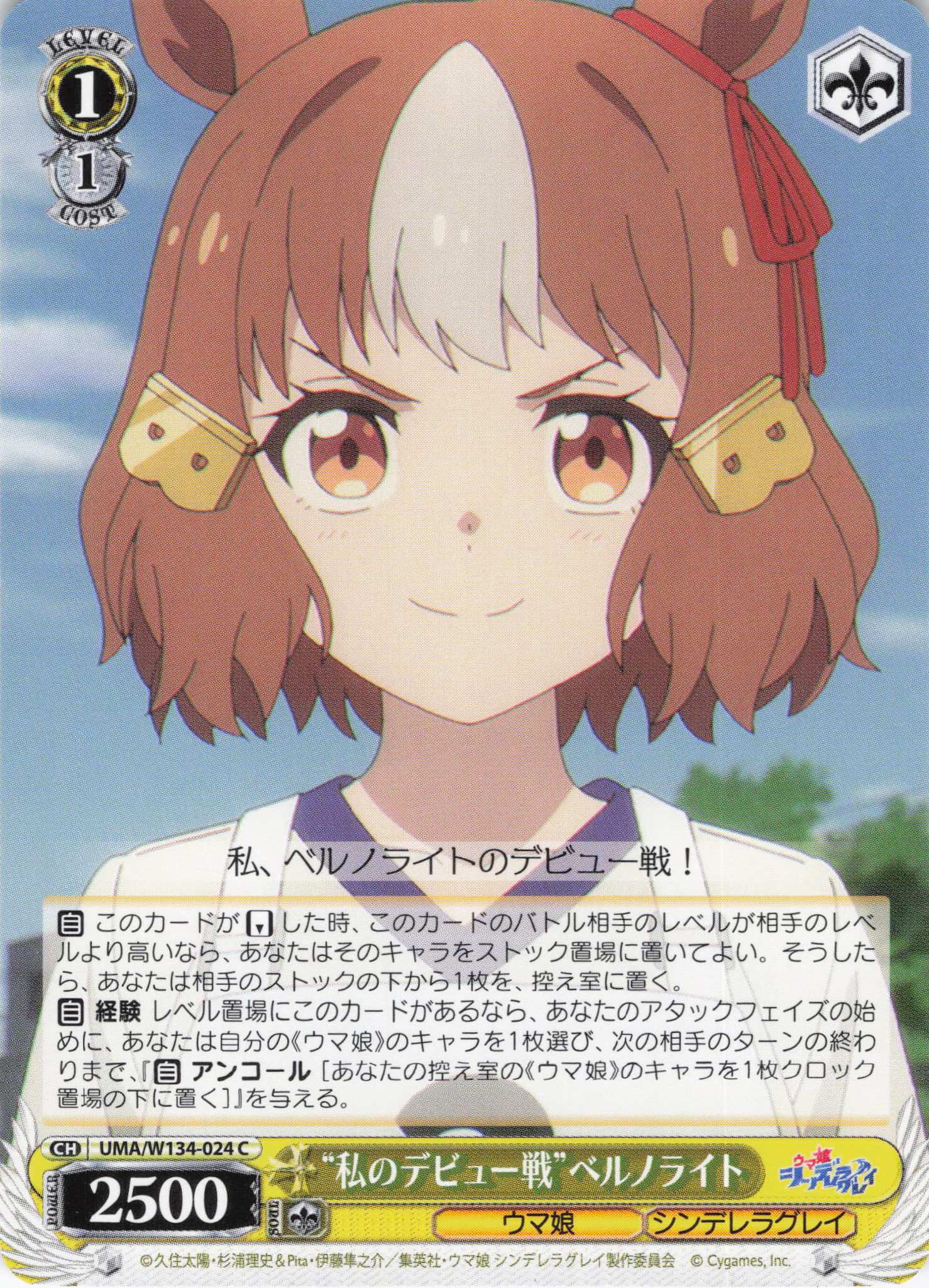“私のデビュー戦”ベルノライト(C)(UMA/W134-024)